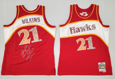 Dominique Wilkins Signed Hawks LTD ED 1986-87 M&N Swingman Jersey Beckett