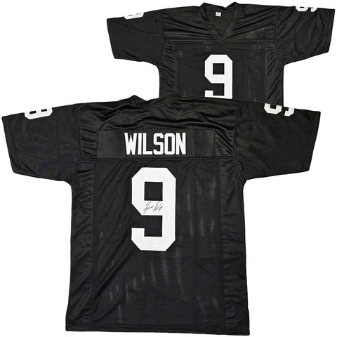 LAS VEGAS RAIDERS TYREE WILSON AUTOGRAPHED BLACK JERSEY BECKETT WITNESS 217964