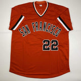 Autographed/Signed Jack Clark The Ripper San Francisco Orange Jersey JSA COA