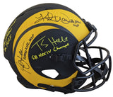 Rams (4) Warner, Faulk Holt & Vermeil Signed Eclipse F/S Speed Rep Helmet BAS W