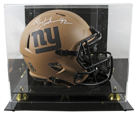 Giants Michael Strahan Signed STS II Full Size Speed Rep Helmet W/ Case BAS Wit