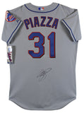 Mets Mike Piazza Signed Grey Majestic Authentic Jersey PSA/DNA Itp #7A64708