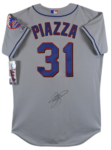 Mets Mike Piazza Signed Grey Majestic Authentic Jersey PSA/DNA Itp #7A64708