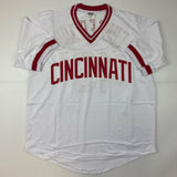 Autographed/Signed Dave Concepcion Cincinnati White Baseball Jersey JSA COA