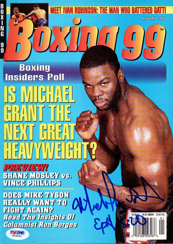 Michael Grant Autographed Signed Boxing '99 Magazine PSA/DNA #W66881