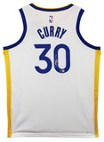 Warriors Stephen Curry Signed White Nike Association Edition Swingman Jersey BAS