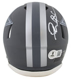 Cowboys Deion Sanders Authentic Signed Slate Speed Mini Helmet w/. Case BAS Wit