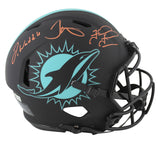 (3) Tagovailoa, Waddle, Hill Signed Eclipse F/S Speed Proline Helmet BAS Witness