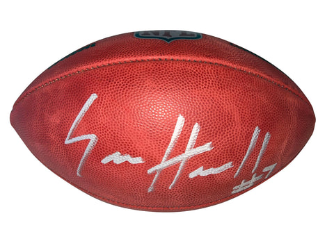 SAM HOWELL SIGNED SEATTLE SEAHAWKS COMMANDERS OFFICIAL NFL DUKE WILSON FOOTBALL