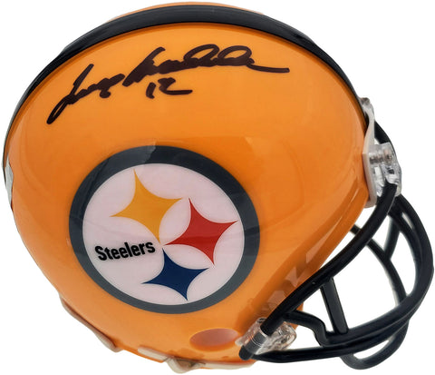 TERRY BRADSHAW AUTOGRAPHED PITTSBURGH STEELERS YELLOW MINI HELMET BECKETT 185874