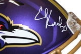 Ray Lewis & Ed Reed Signed Baltimore Ravens Authentic Flash Helmet BAS 38899