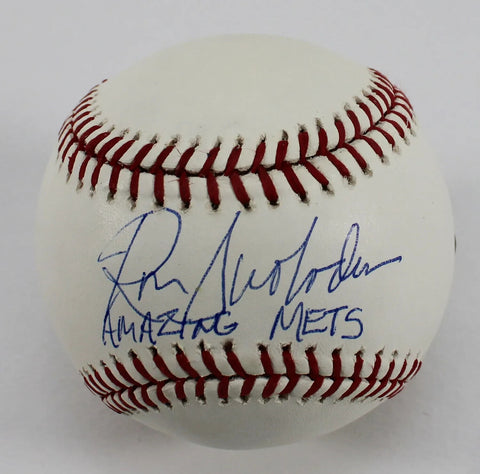 Ron Swoboda Signed OML Baseball (Steiner) 1969 Amazing New York Mets Outfielder