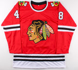 Vinnie Hinostroza Signed Chicago Blackhawks Jersey (Beckett COA) Rookie Winger