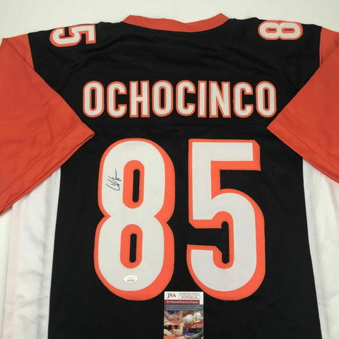 Autographed/Signed CHAD OCHOCINCO (Johnson) Cincinnati Black Jersey JSA COA Auto