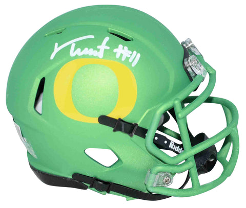 TROY FRANKLIN AUTOGRAPHED SIGNED OREGON DUCKS APPLE SPEED MINI HELMET BECKETT