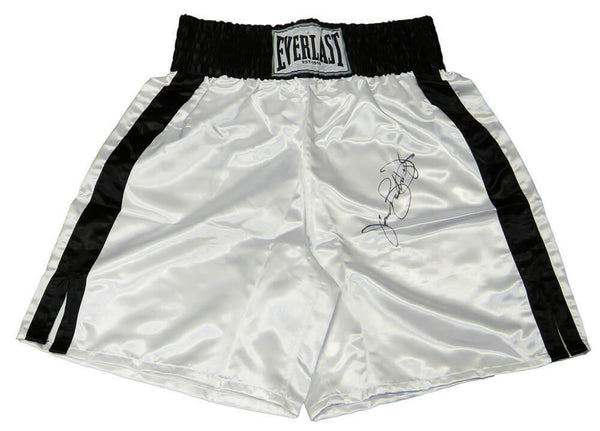 JAMES 'Buster' DOUGLAS Signed Everlast White Boxing Trunks - SCHWARTZ