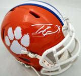 Travis Etienne Autographed Clemson Speed Mini Helmet (Smudged) Beckett #WH79006