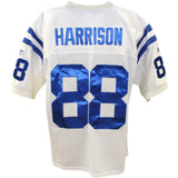 Marvin Harrison Signed Indianapolis Colts SB Reebok sz 48 White Jersey BAS 48385