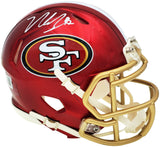 NICK BOSA AUTOGRAPHED SIGNED 49ERS FLASH RED MINI HELMET BECKETT WITNESS 230697