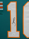 FRAMED MIAMI DOLPHINS TYREEK HILL AUTOGRAPHED SIGNED JERSEY BECKETT HOLO