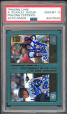 2001 Topps Albert Pujols & Ichiro Suzuki RC 01 ROY PSA/DNA Dual Auto GEM MINT 10