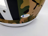 DREW BREES AUTOGRAPHED SAINTS CAMO FULL SIZE SPEED HELMET SB MVP BECKETT 191124