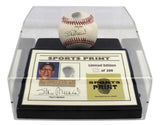 Cardinals Stan Musial Signed Thumbprint Baseball LE #'d/200 w/ Display Case BAS