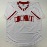 Autographed/Signed Tony Perez Cincinnati White Baseball Jersey Beckett BAS COA