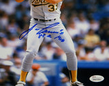 Jose Canseco 88 AL MVP Autographed 8x10 Batting Stance *Blue Photo- JSA Auth