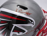 Kyle Pitts Auto Falcons Flash Full Size Helmet Dirty Bird (Smudge) Beckett 25812