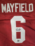 BAKER MAYFIELD AUTOGRAPHED SIGNED COLLEGE STYLE XL JERSEY W/ BECKETT QR