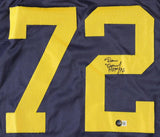 Dan Dierdorf Signed Michigan Wolverines Jersey Inscribed "HOF 96" (Beckett)