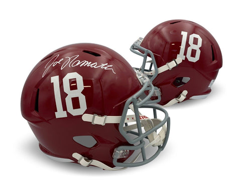 Joe Namath Autographed Alabama Crimson Tide Full Sized Replica Helmet Beckett