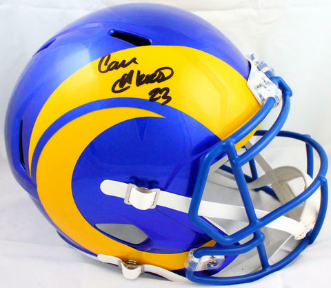 Cam Akers Autographed Los Angeles Rams F/S 2020 Speed Helmet-Beckett W Hologram