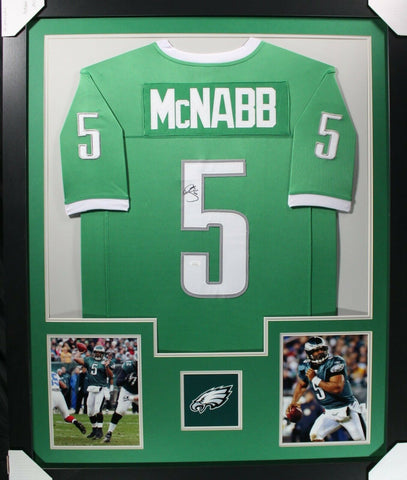 DONOVAN MCNABB (Eagles green TOWER) Signed Autographed Framed Jersey JSA