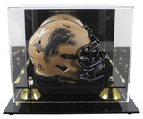 Lions Aidan Hutchinson Signed Salute To Service II Mini Helmet W/ Case BAS Wit