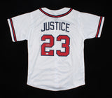 Dave Justice Signed Atlanta Braves Jersey (PSA COA) 2xWorld Series Champion O.F.