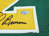 SEATTLE SUPERSONICS DOWNTOWN FRED BROWN AUTOGRAPHED GREEN JERSEY MCS HOLO 200289