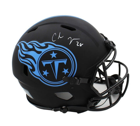 Chris Johnson Signed Tennessee Titans Speed Authentic Eclipse Helmet