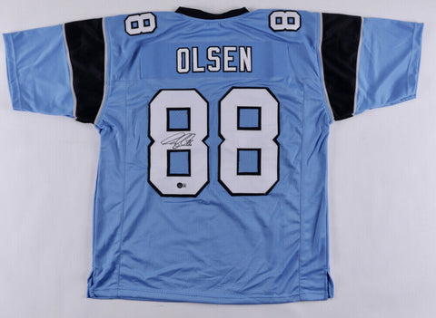 Greg Olsen Signed Carolina Panthers Jersey (Beckett Hologram) 3xPro Bowl TE