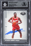 Hawks Dominique Wilkins Authentic Signed 2008 Topps Co-Signers #92 Card BAS Slab