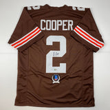 Autographed/Signed Amari Cooper Cleveland Brown Football Jersey Beckett BAS COA