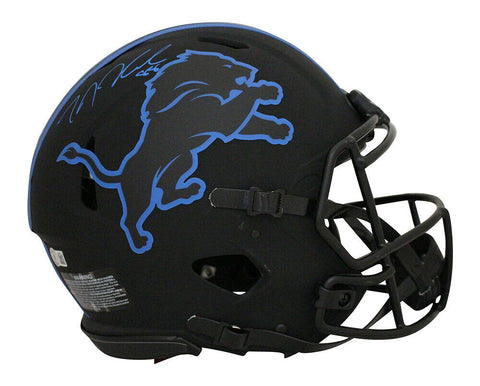 TJ Hockenson Autographed Detroit Lions Authentic Eclipse Speed Helmet BAS 34254