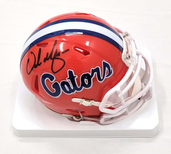 Urban Meyer Autographed Florida Gators Riddell Mini Helmet Beckett Witnessed