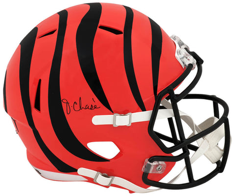 Ja'Marr Chase Signed Bengals Riddell Full Size Speed Rep Helmet - (BECKETT COA)