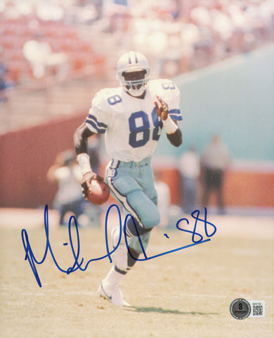 Michael Irvin Autographed 8x10 Photo Dallas Cowboys Beckett BAS QR #BM37756