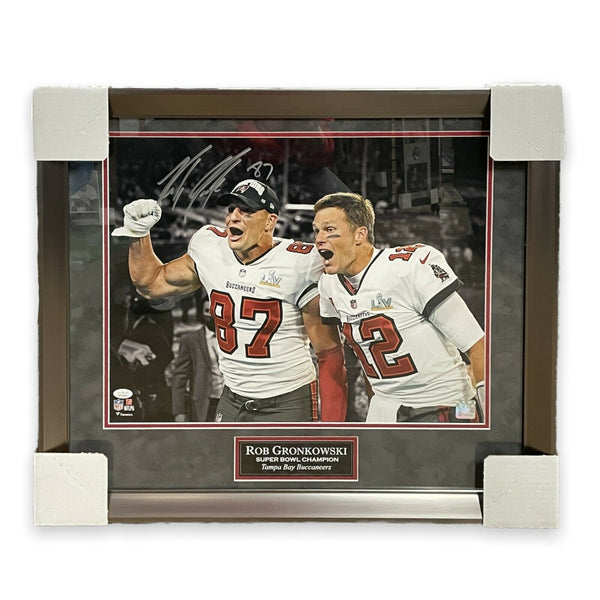 Rob Gronkowski Signed Autographed Photo Framed to 20x24 JSA