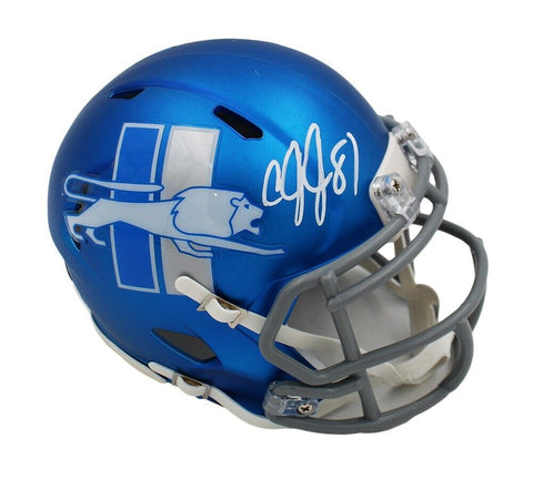 Calvin Johnson Signed Detroit Lions Speed Alternate 2023 NFL Mini Helmet