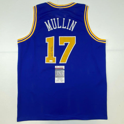 Autographed/Signed Chris Mullin Golden State Blue Basketball Jersey JSA COA Auto