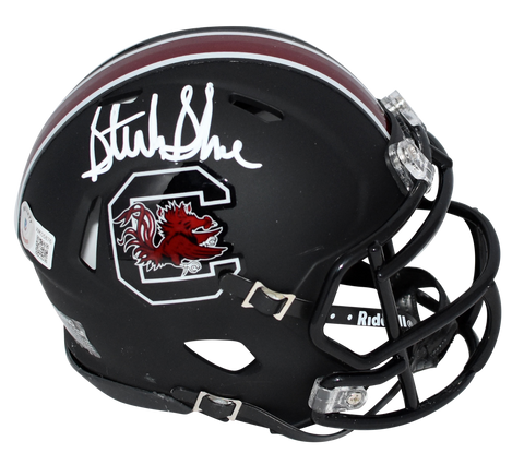 STERLING SHARPE SIGNED SOUTH CAROLINA GAMECOCKS BLACK MINI HELMET BECKETT